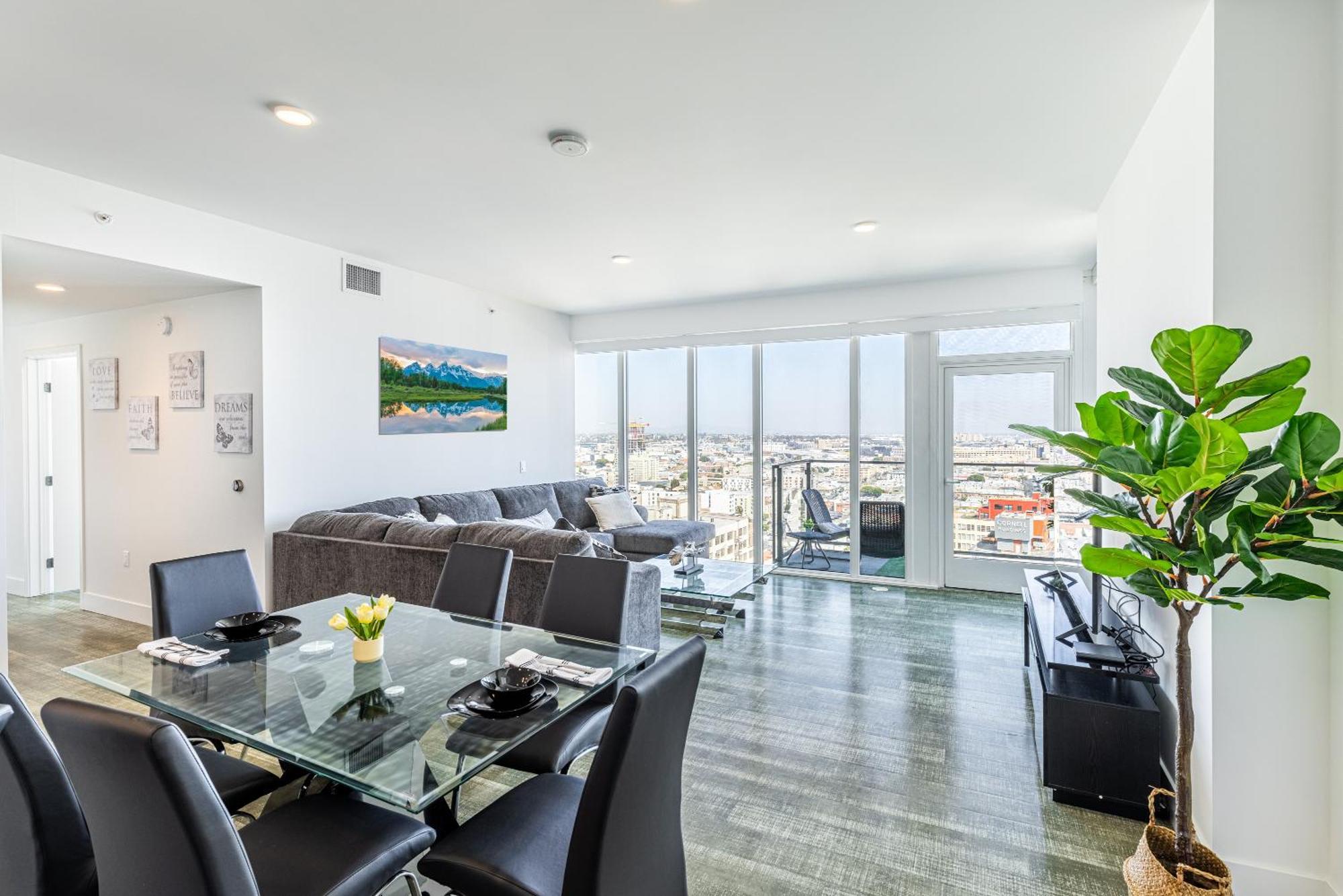 Top Floor High Rise 3 Bed Dtla Skyscraper Penthouse Los Angeles Eksteriør bilde