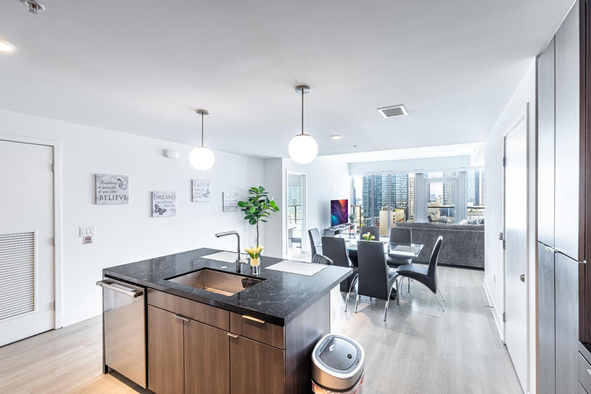 Top Floor High Rise 3 Bed Dtla Skyscraper Penthouse Los Angeles Eksteriør bilde